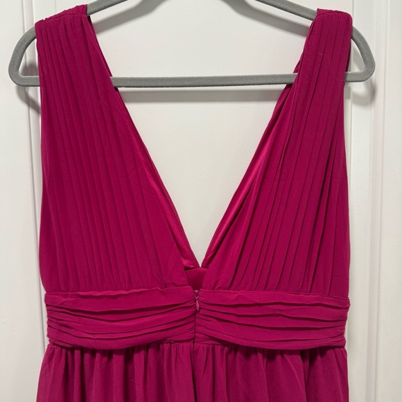 Lulus Heavenly Hues NWOT size Large Magenta Maxi Dress Chiffon‎ Formal Gown - Picture 6 of 15